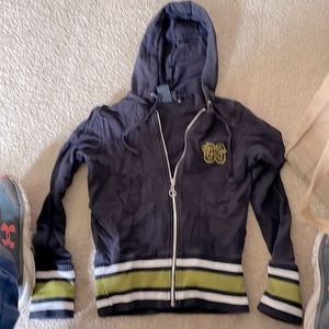 Harley Davidson zipup sweatshirt, navy in color, size Sm